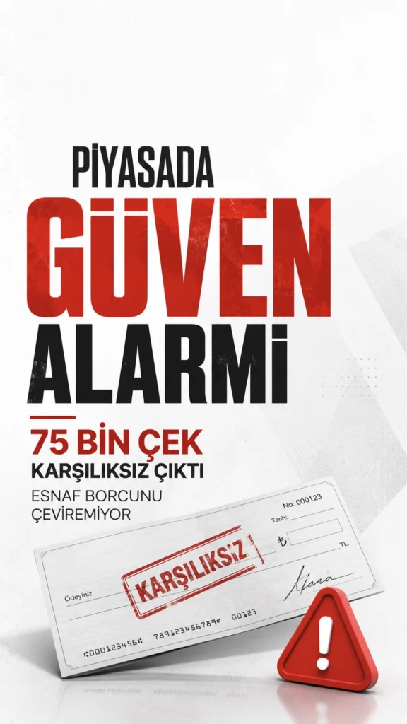 Piyasada Güven Alarmı: 75 Bin Çek Karşılıksız Çıktı, Esnaf Borcunu Çeviremiyor.Türkiye Büyük Millet Meclisi’nde ekonomiye ilişkin dikkat çeken bir değerlendirme yapıldı. CHP Konya Milletvekili Barış Bektaş, 2026 yılının ilk üç ayında Türkiye’de 75 bin çekin karşılıksız çıktığını belirterek, esnafın, KOBİ’lerin ve ticari işletmelerin ciddi bir darboğazla karşı karşıya olduğunu söyledi.
