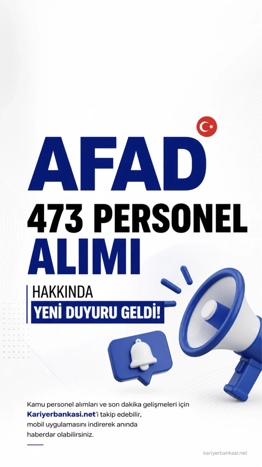 AFAD 473 Personel Alımı Hakkında Yeni Duyuru Geldi.Afet ve Acil Durum Yönetimi Başkanlığı tarafından yapılan AFAD 473 sözleşmeli personel alımı kapsamında kesinleşmiş sözlü sınav sonuçları açıklandı. Asıl adaylar belgelerini 6-22 Mayıs 2026’da teslim edecek.