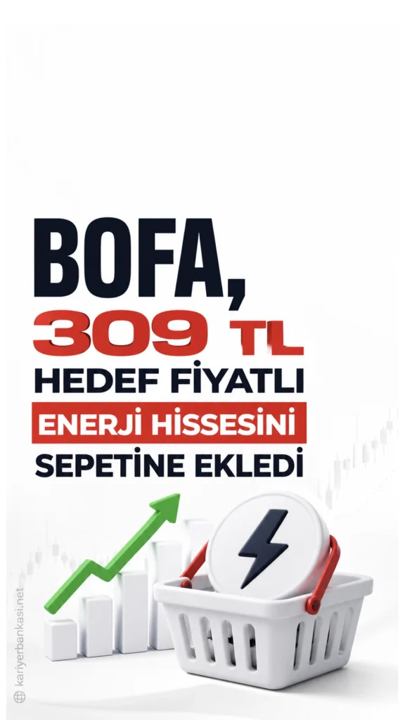 Bank of America, hedef fiyatı 309 TL olarak belirtilen bir enerji hissesini portföyüne ekledi. Gelişme, enerji hisselerine ilgiyi artırdı.
