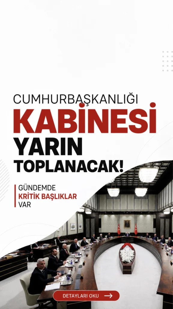Cumhurbaşkanlığı Kabinesi Yarın Toplanacak: Gündemde Kritik Başlıklar Var.Cumhurbaşkanlığı Kabinesi, yarın Beştepe’de önemli gündem başlıklarıyla bir araya gelecek. Toplantının ana gündemini ABD ile İran arasındaki müzakere süreci oluşturacak.