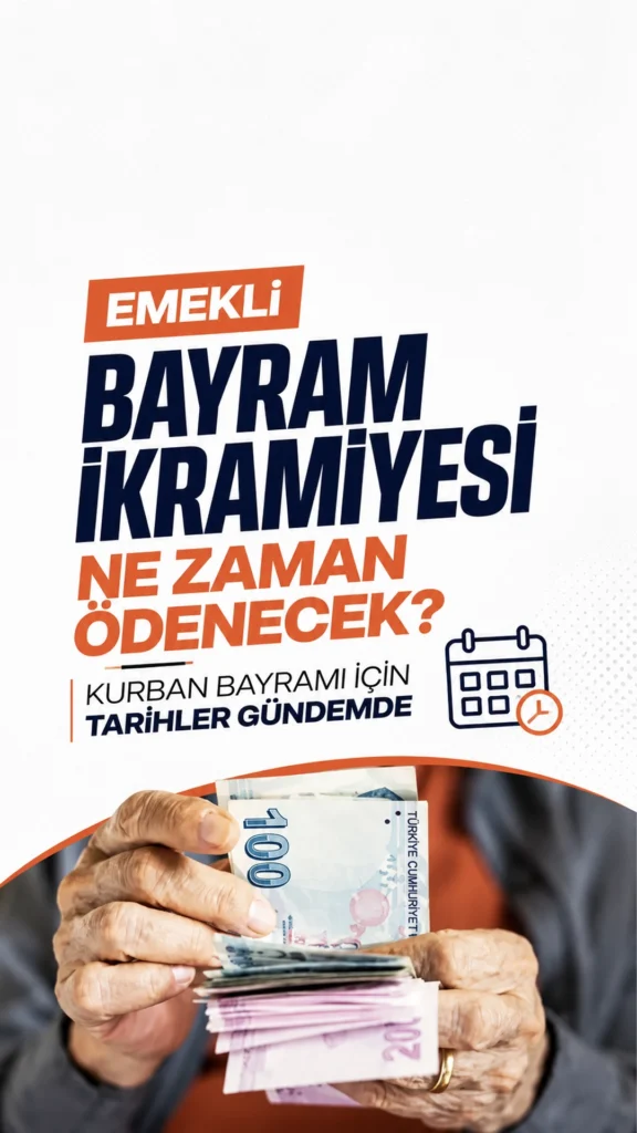 Emekli Bayram İkramiyesi Ne Zaman Ödenecek? Kurban Bayramı İçin Tarihler Gündemde.Emekli bayram ikramiyesi ödemeleri için gözler resmi takvime çevrildi. Ödemelerin mayıs sonunda başlaması bekleniyor.