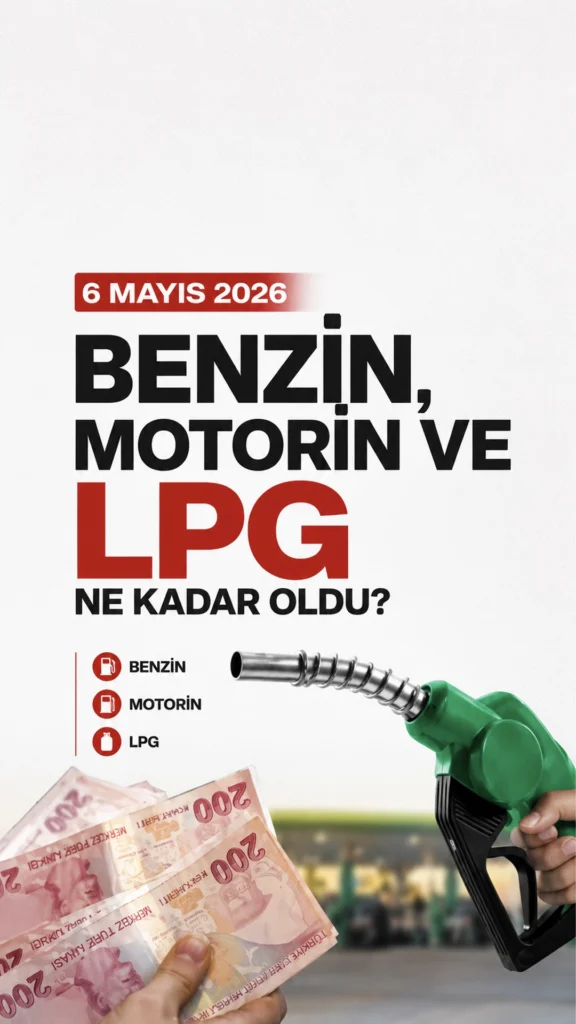 Akaryakıt Fiyatlarında Son Durum: 6 Mayıs 2026 Güncel Benzin, Motorin ve LPG Fiyatları.6 Mayıs 2026 güncel akaryakıt fiyatları açıklandı. Benzin, motorin ve LPG fiyatları şehir şehir belli oldu.