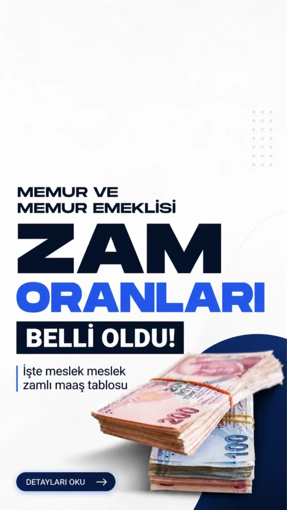 Memur ve Memur Emeklisi Zam Oranları Belli Oldu: İşte Meslek Meslek Zamlı Maaş Tablosu.Memur ve memur emeklisi zam oranı için 4 aylık enflasyon farkı netleşti, kesin oran haziranda belli olacak.
