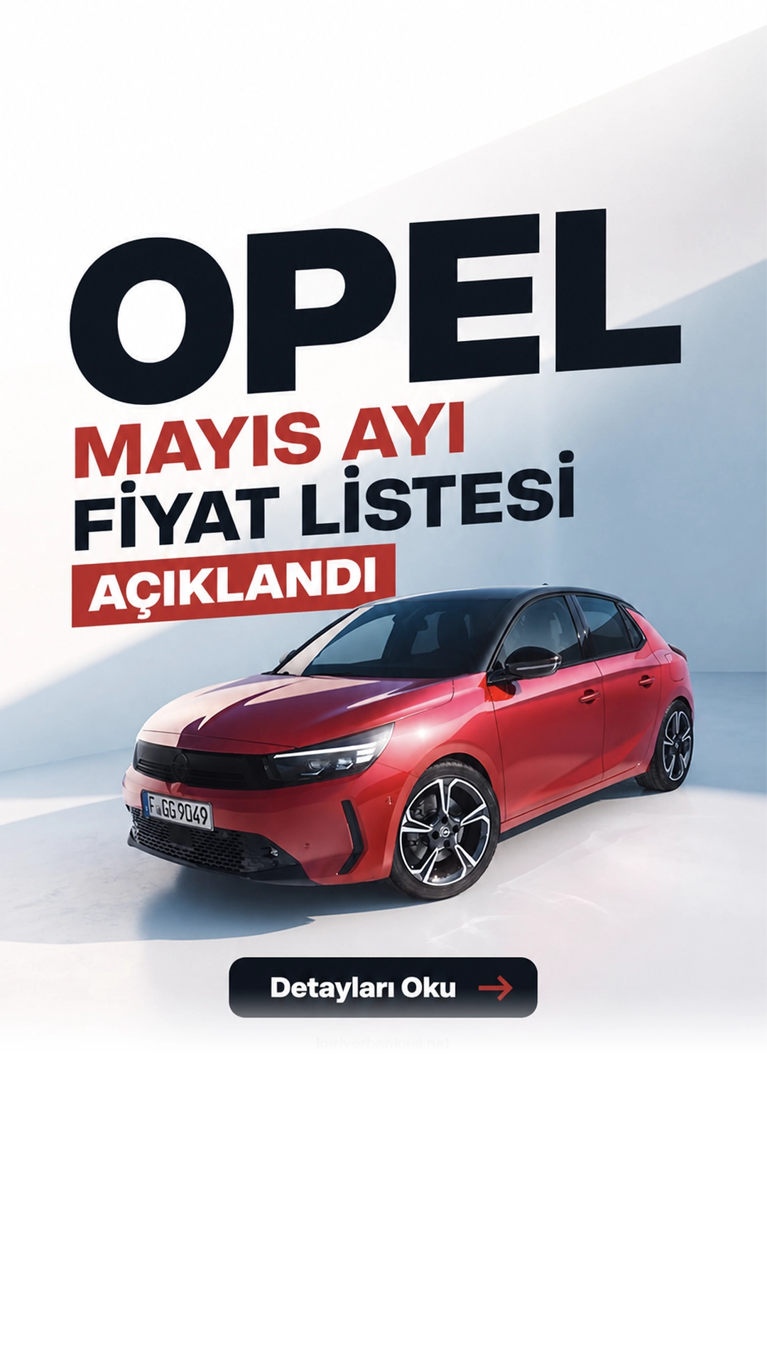 Opel Mayıs 2026 Fiyat Listesi Açıklandı.Opel Mayıs ayı sıfır araç fiyat listesi belli oldu; Corsa, Mokka, Grandland ve Frontera fiyatları açıklandı.