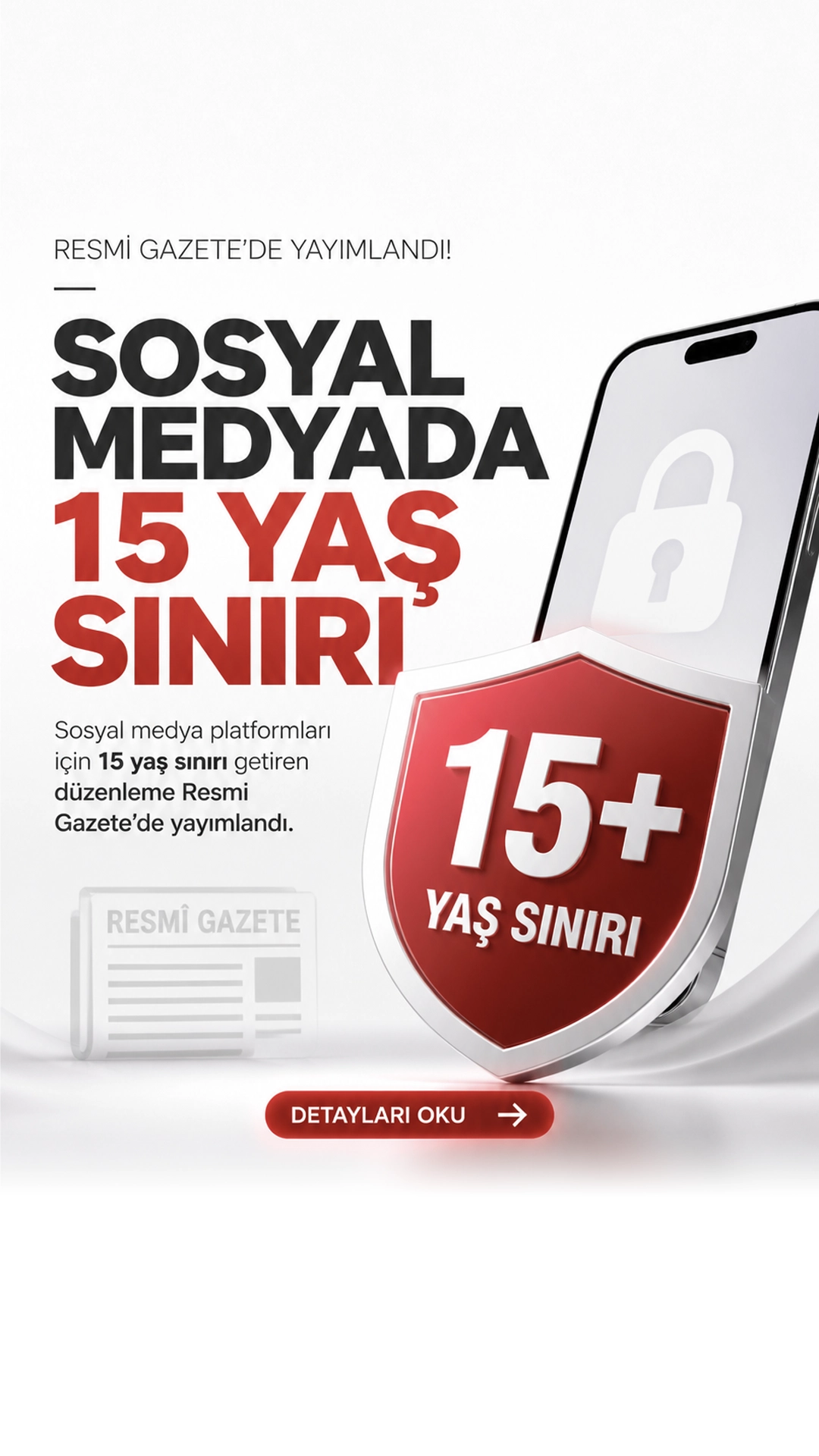 Sosyal Medyada 15 Yaş Sınırı Resmi Gazete’de Yayımlandı.Sosyal medya ve dijital oyun platformlarını kapsayan yeni düzenleme ile çocuklar için güvenli kullanım dönemi başlıyor.