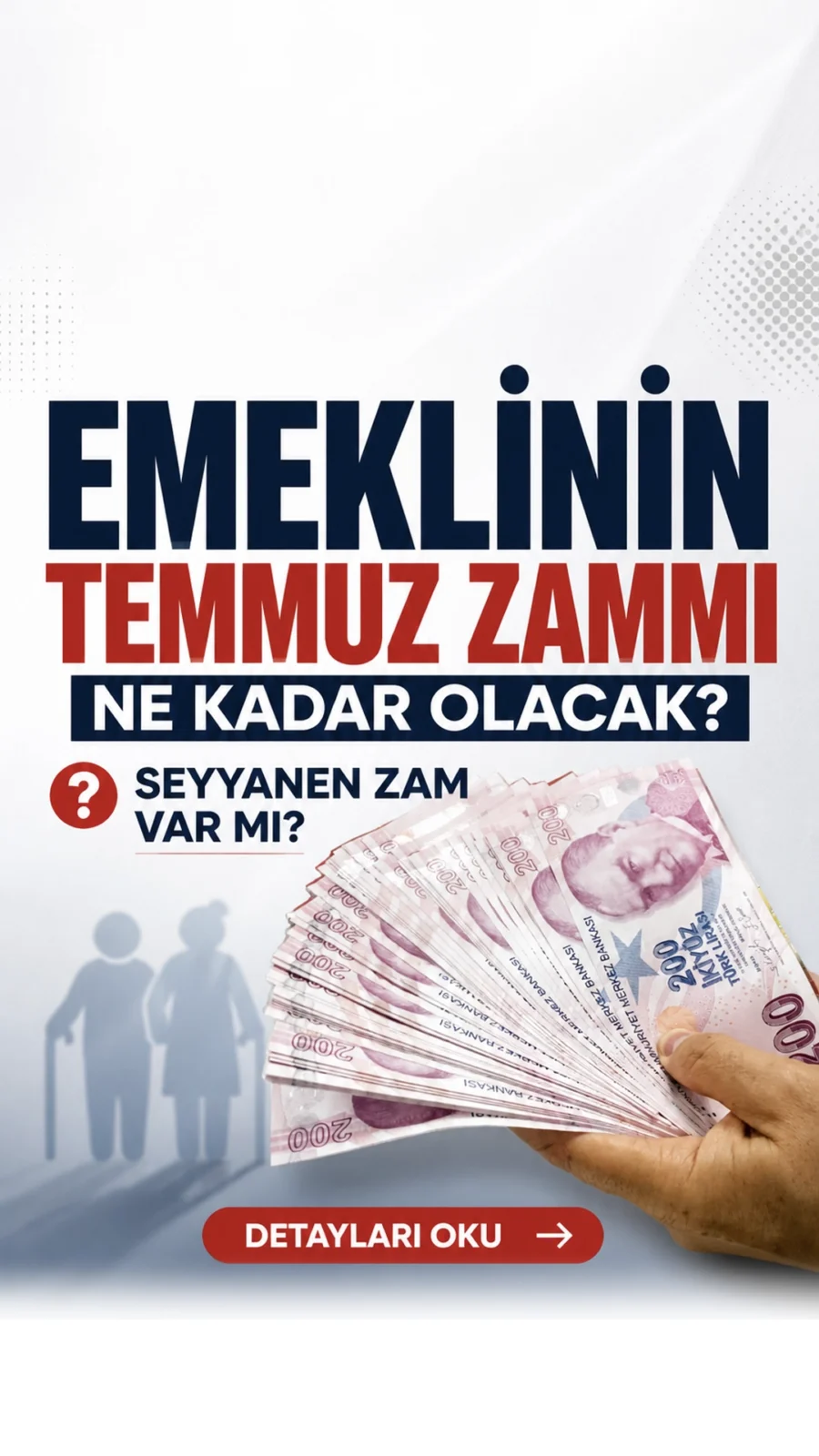 Emeklinin Temmuz Zammı Ne Kadar Olacak? Seyyanen Zam Var mı?Temmuz zammı öncesi emekliler için beklenti yüzde 16-18 bandında, seyyanen zam ise belirsizliğini koruyor.