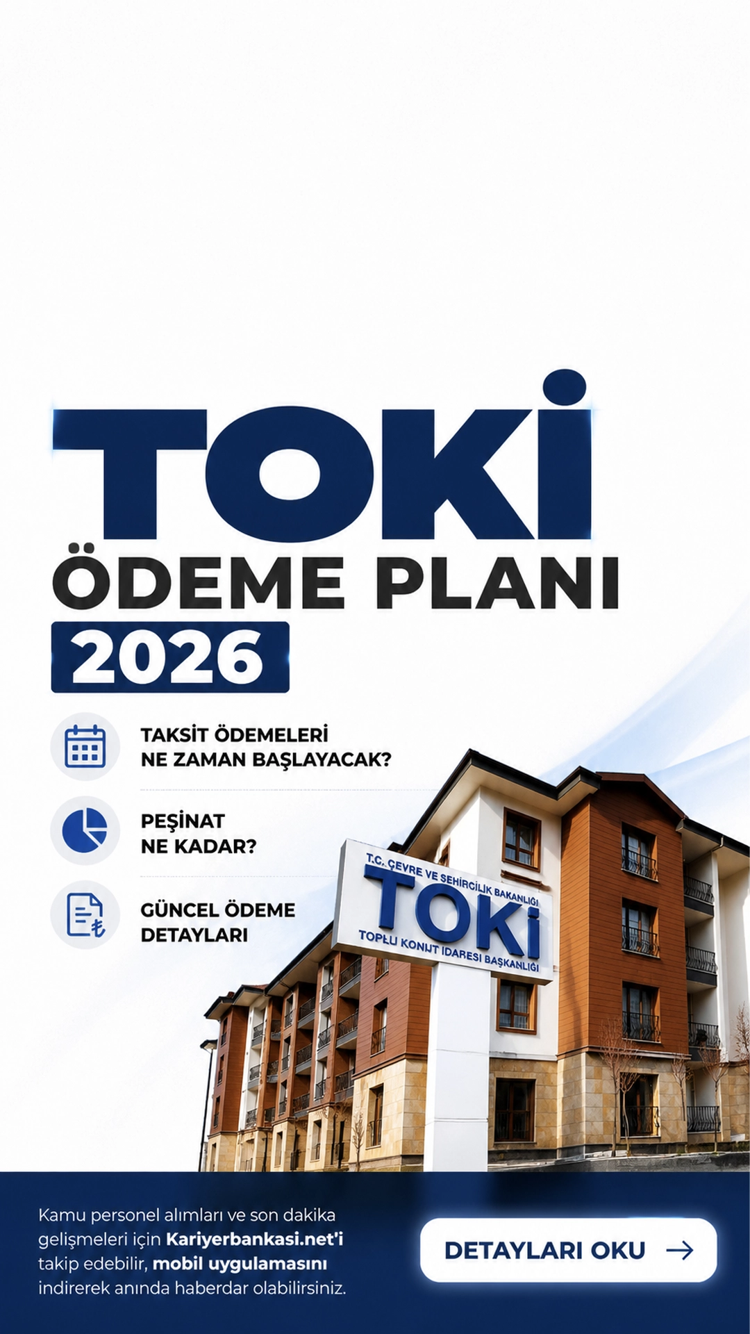 TOKİ Ödeme Planı 2026: Taksit Ödemeleri Ne Zaman Başlayacak, Peşinat Ne Kadar?TOKİ İstanbul kura sonuçlarının açıklanmasının ardından hak sahiplerinin en çok merak ettiği konuların başında ödeme planı, peşinat tutarı ve taksit başlangıç tarihi geldi.